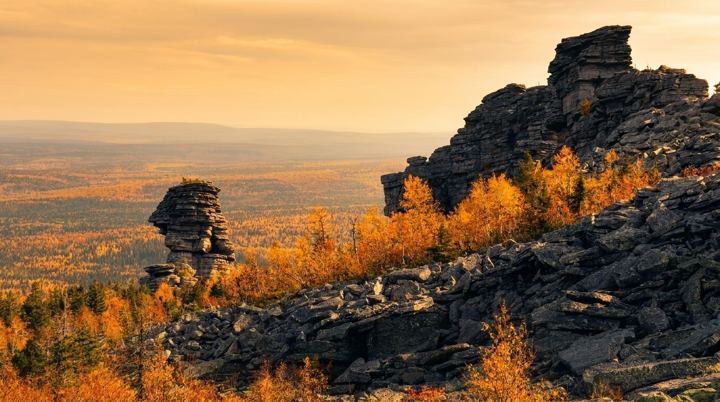 Осенняя тайга с вершины